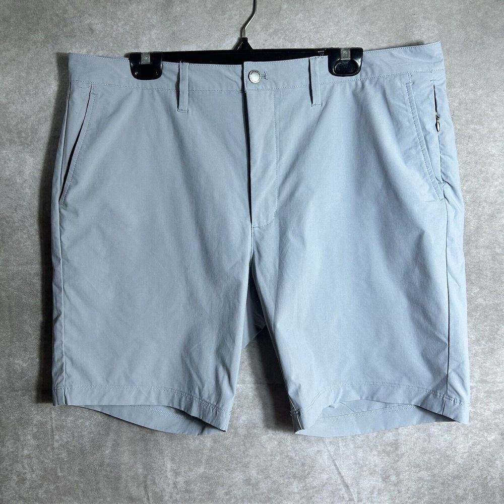 Untuckit Gray Chino Chancellor Regular Mens 38 x 9" Inseam Preppy Golf Shorts